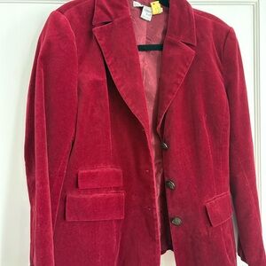 Peter Nygard Rich Red Velvet Blazer